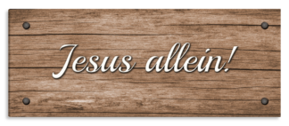 Bild auf Künstlerleinwand „Jesus allein“ (Holzoptik)