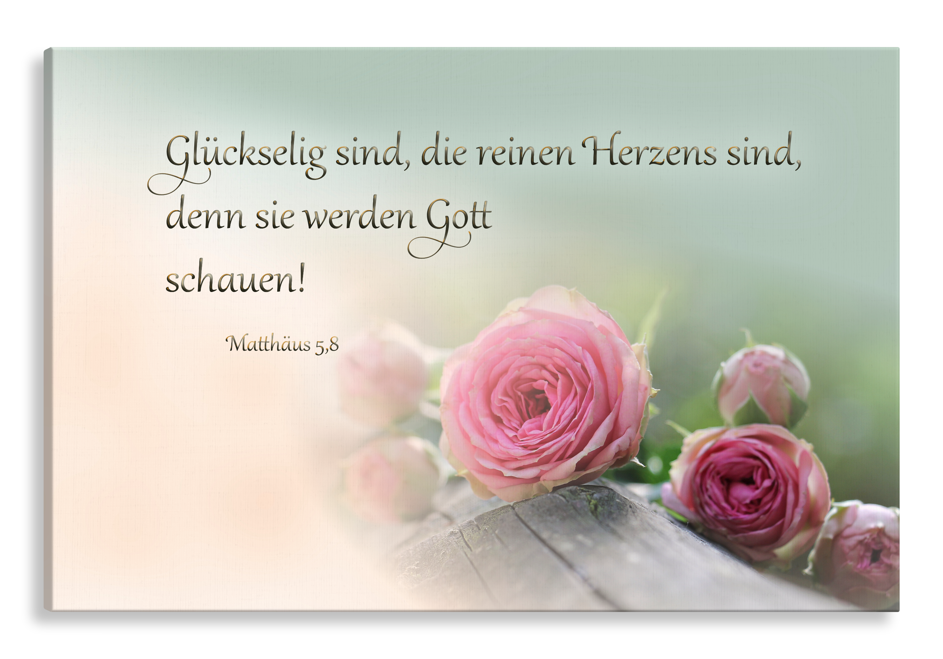 Bild auf Künstlerleinwand „Reines Herzens“ (Rosen)