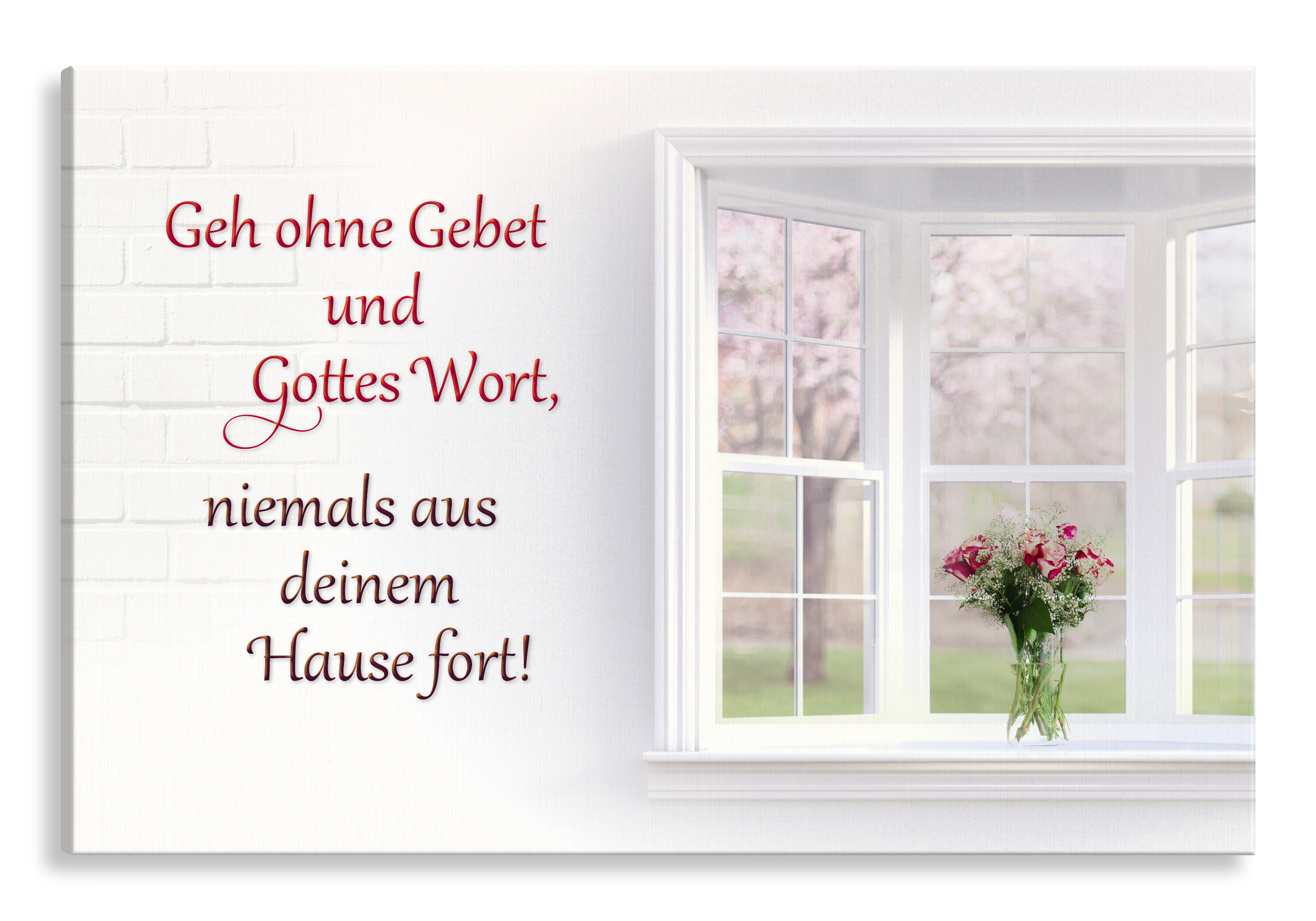Bild auf Künstlerleinwand „Gebet und Gottes Wort“ (Fenster)