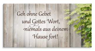 Bild auf Künstlerleinwand „Gebet und Gottes Wort“ (Holzoptik)