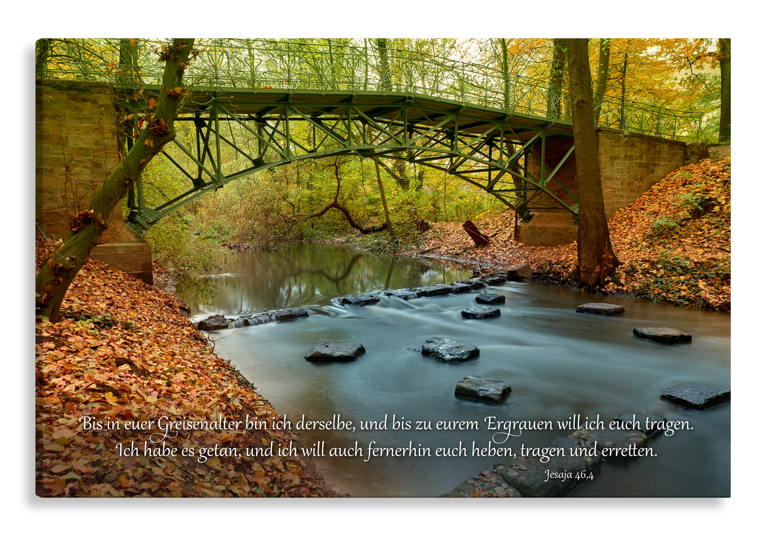 Bild auf Künstlerleinwand „Gott will tragen“ (Brücke)