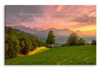 Bild auf Künstlerleinwand „Ungeteilten Herzens“ (Berglandschaft)