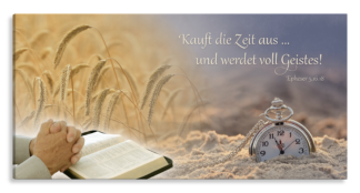 Bild auf Künstlerleinwand „Werdet voll Geistes“ (Bibel)