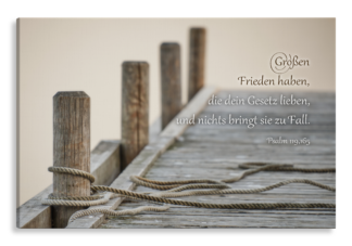 Bild auf Künstlerleinwand „Großen Frieden“ (Steg)