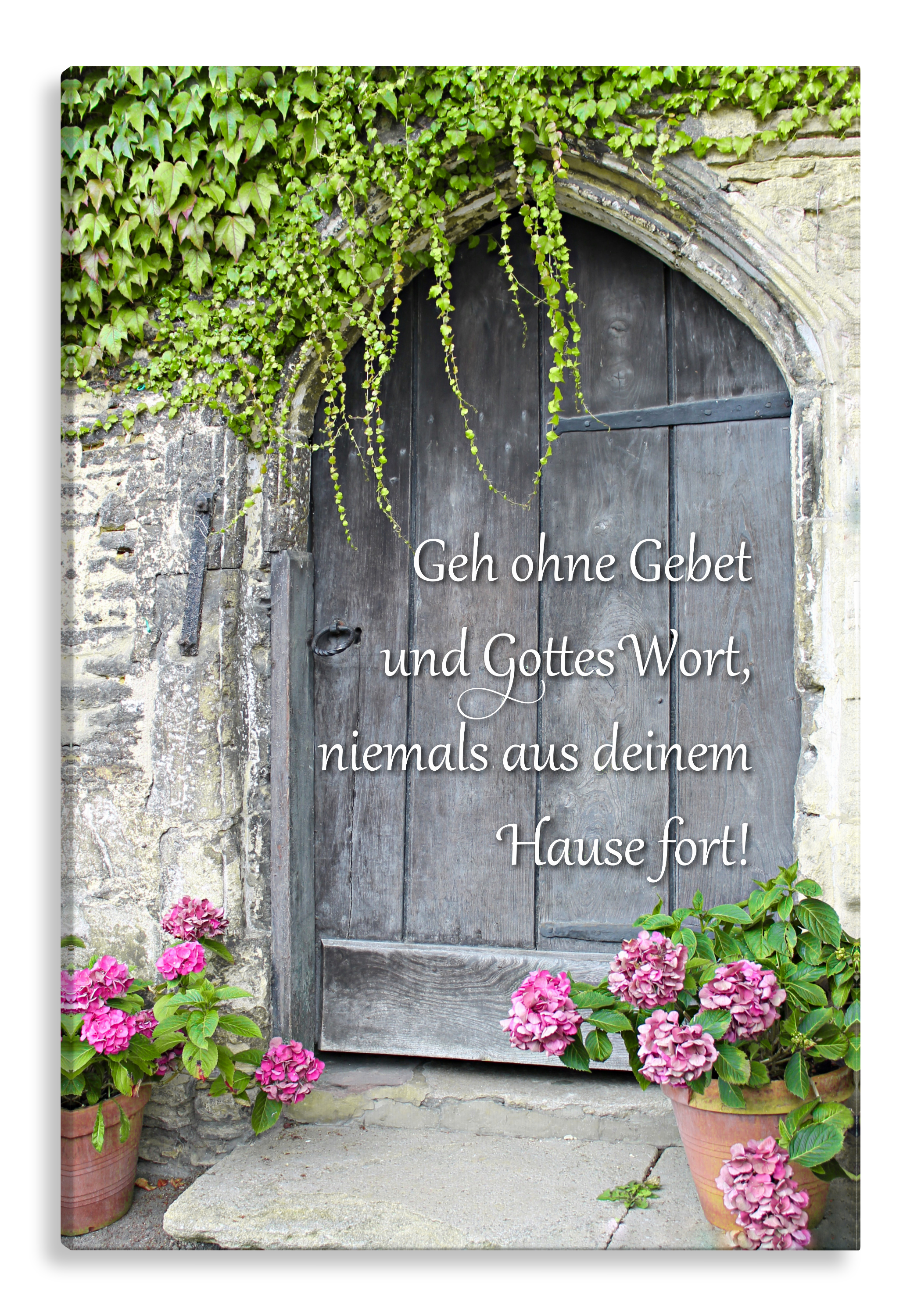 Bild auf Künstlerleinwand „Gebet und Gottes Wort“ (Tür)