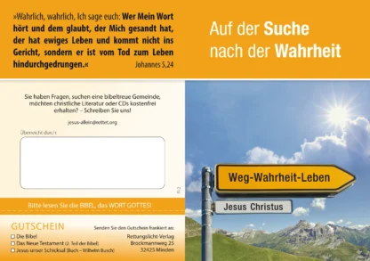 Flyer – Auf der Suche nach der Wahrheit (A6, 4-seitig) – Bild 3