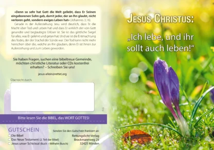 Flyer – Ich lebe und ihr sollt auch leben (A6, 4-seitig) – Bild 3