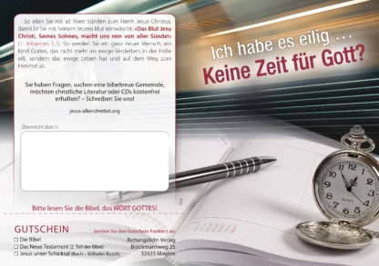 Flyer – Keine Zeit für Gott? (A6, 4-seitig) – Bild 3