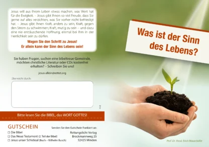 Flyer – Was ist der Sinn des Lebens? (A6, 4-seitig) – Bild 3