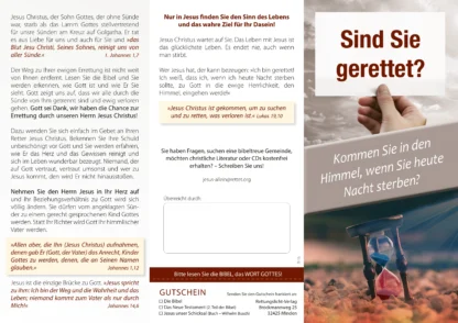 Flyer – Sind Sie gerettet? – (A6 lang, 6-seitig) – Bild 3