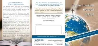 Flyer – So sehr hat Gott die Welt geliebt (Mit vielen Bibelzitaten) (A6, 6-seitig) – Bild 3