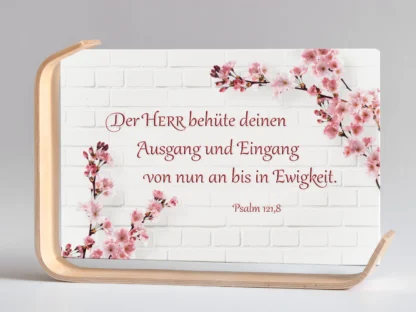Holz-Acrylaufsteller „Der HERR behüte dich“ (Blütenzweige)