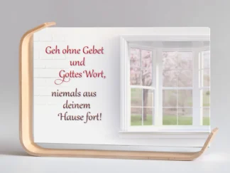 Holz-Acrylaufsteller „Gebet und Gottes Wort“ (Fenster)