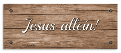 Bild auf Künstlerleinwand „Jesus allein“ (Holzoptik)