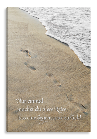 Bild auf Künstlerleinwand „Segensspur“ (Strand)