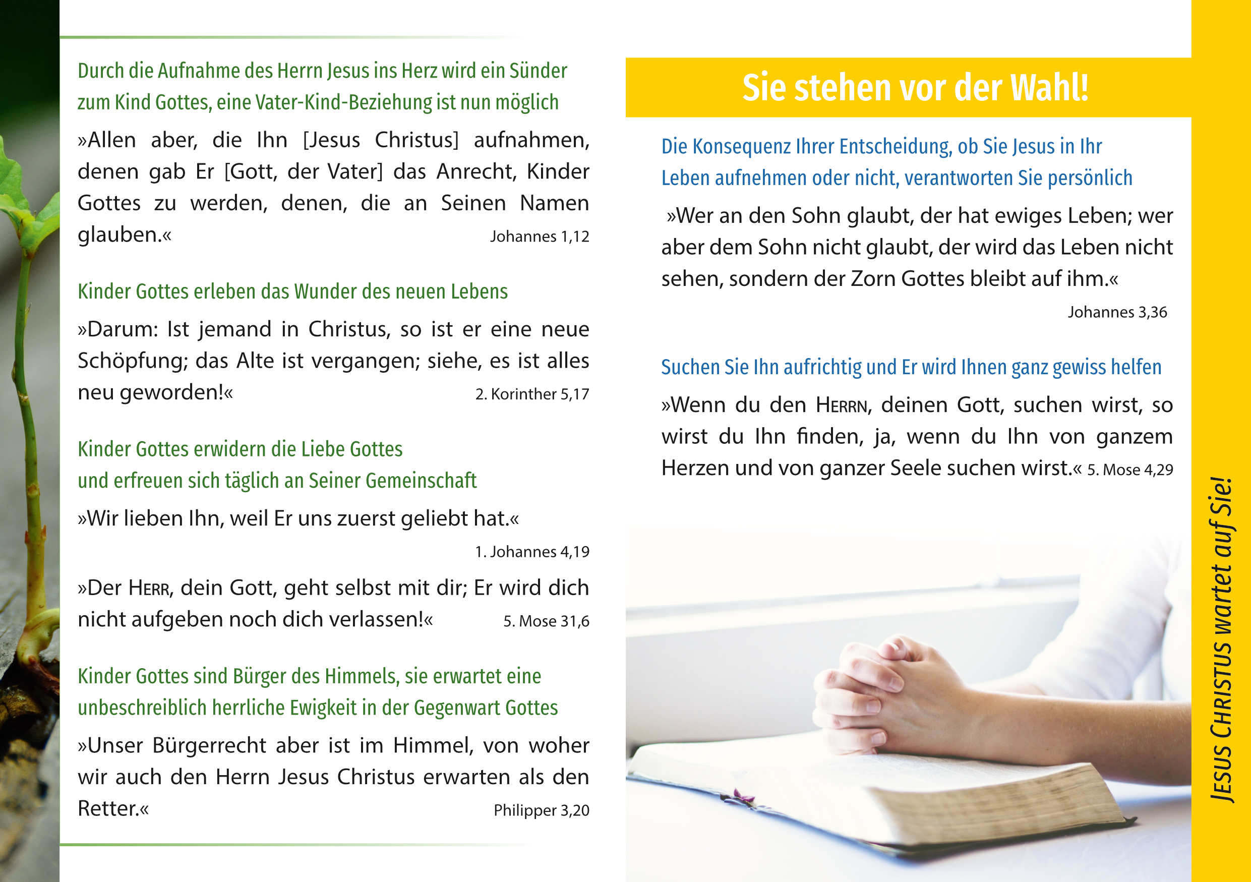 Broschüre in A6 – Ist eine Beziehung zu Gott möglich?  (Mit vielen Bibelzitaten) – Bild 4