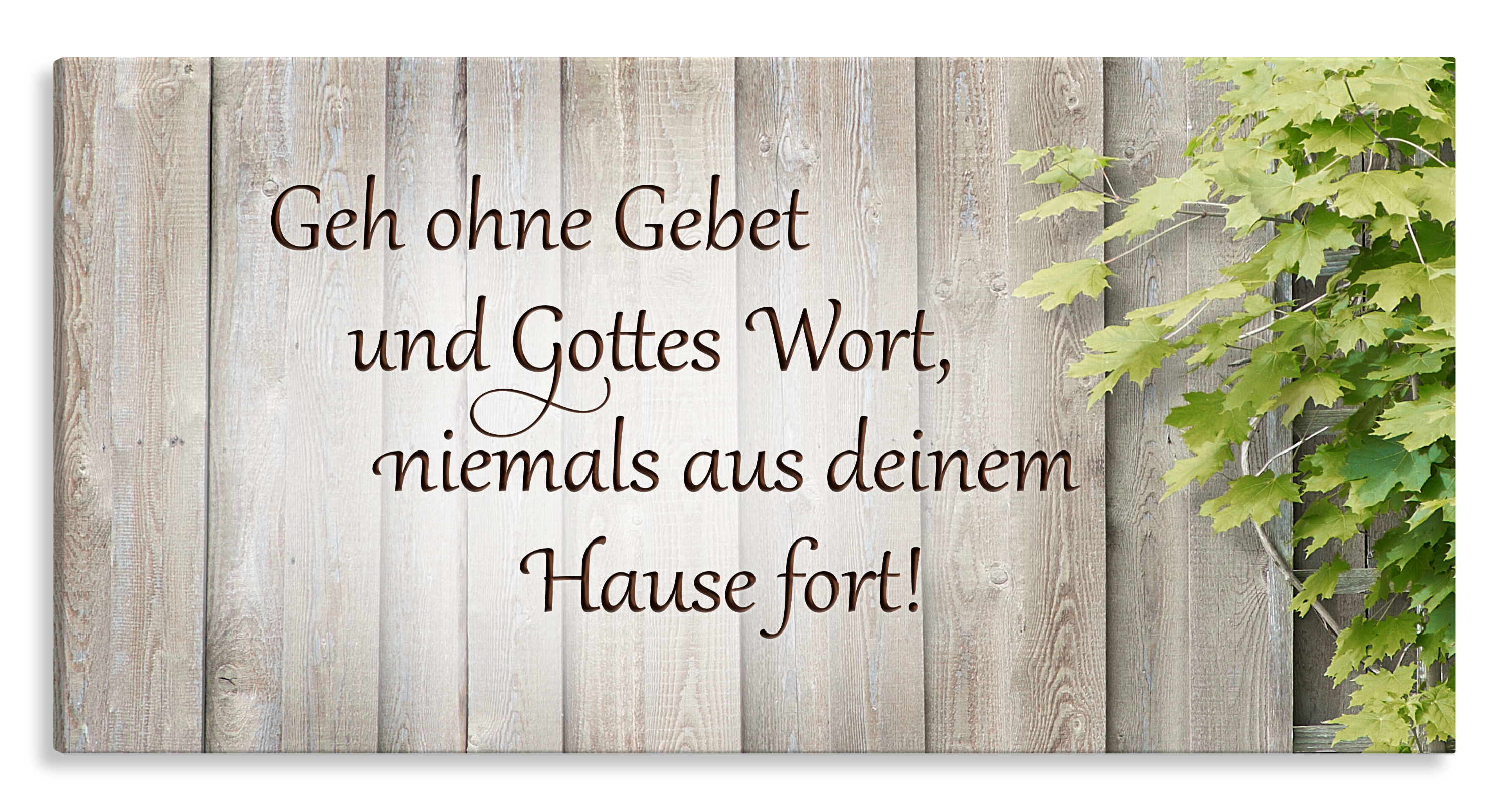Bild auf Künstlerleinwand „Gebet und Gottes Wort“ (Holzoptik)