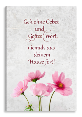 Bild auf Künstlerleinwand „Gebet und Gottes Wort“ (Cosmea)