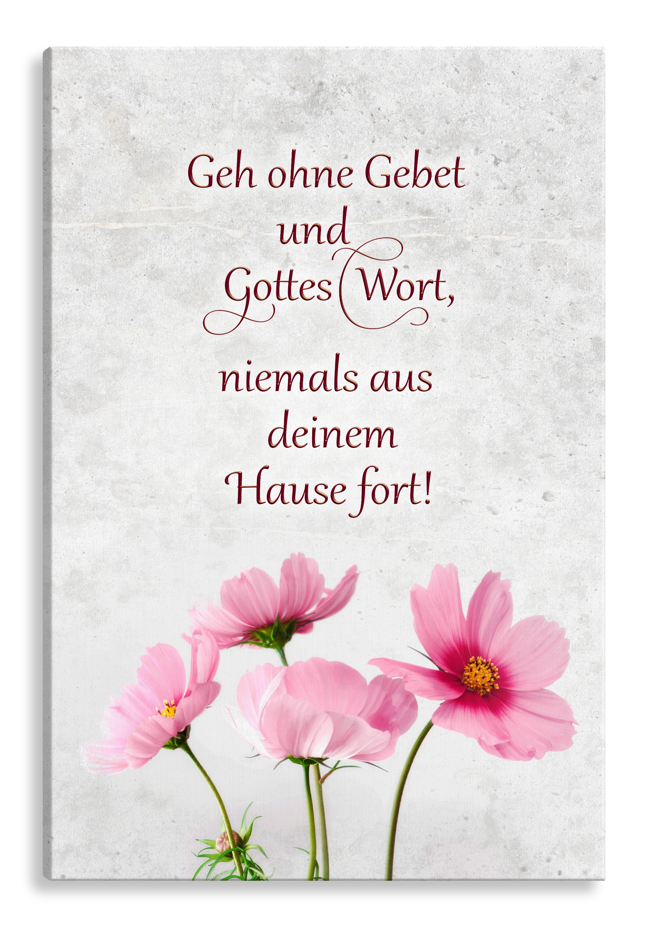 Bild auf Künstlerleinwand „Gebet und Gottes Wort“ (Cosmea)